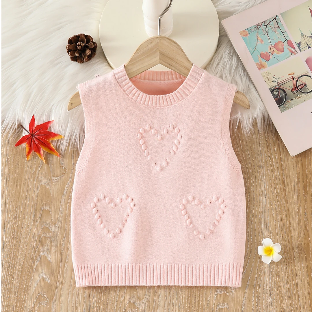 女童坎肩儿童马甲春秋毛衣婴儿洋气宝宝外穿薄款马夹小童女宝无袖