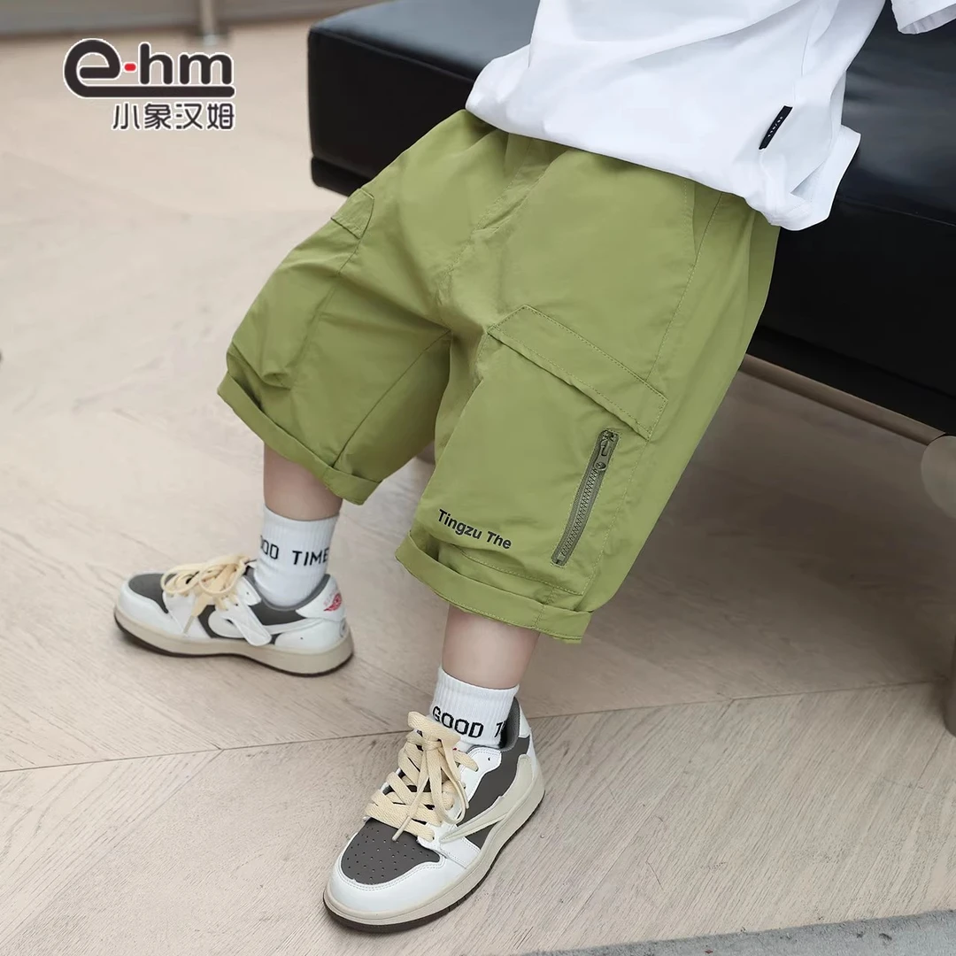 K24237 小象汉姆童装男童短裤夏天儿童休闲工装中裤2024夏装洋气