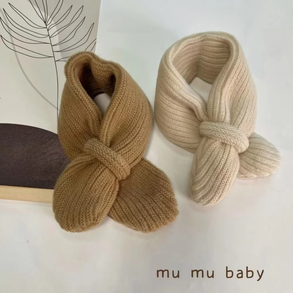 围巾秋冬季文艺宝宝加厚婴儿时尚百搭韩版纯色儿童冬款柔软保暖