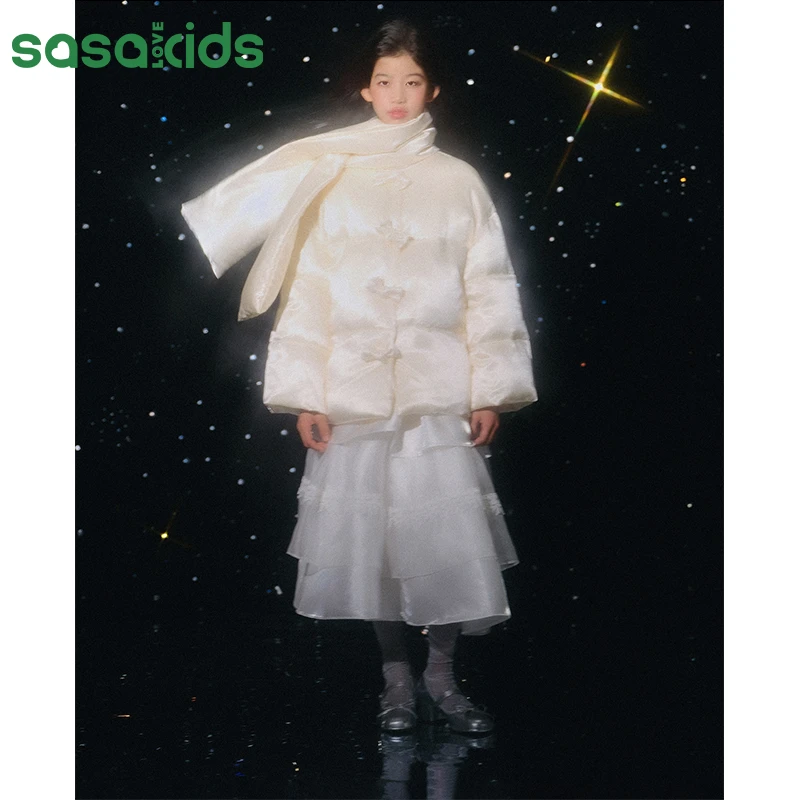 sasakids【商场同款】高品质黑科技3M新雪丽棉外套 防潮保暖棉服