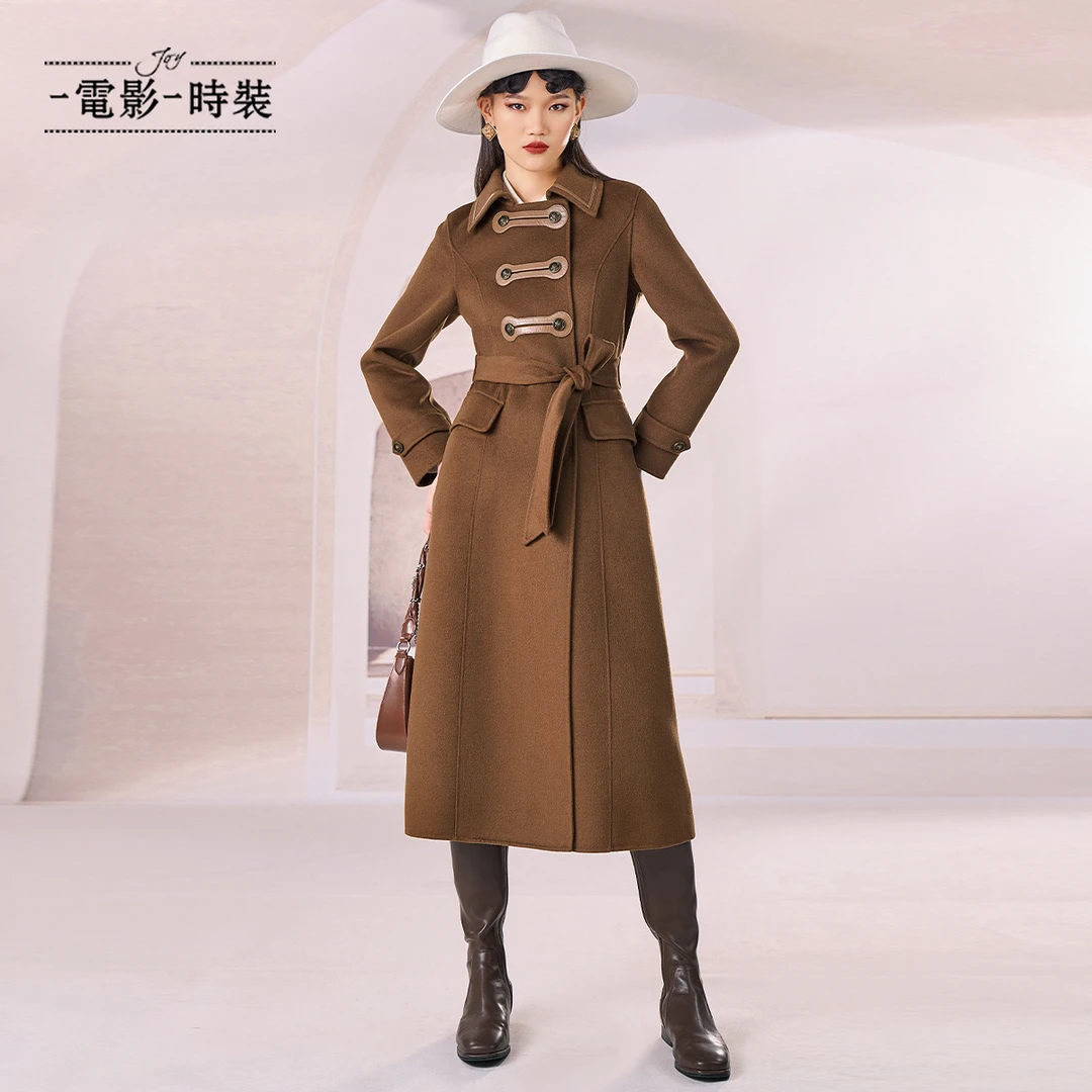 【蜜思仝】一电影一时装特工毛呢大衣外套 FECG143591