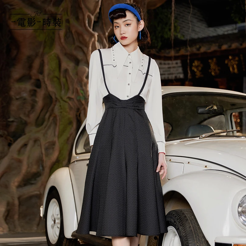 【媛媛女王专享】一电影一时装秋季新款两件套连衣裙FCIL134547