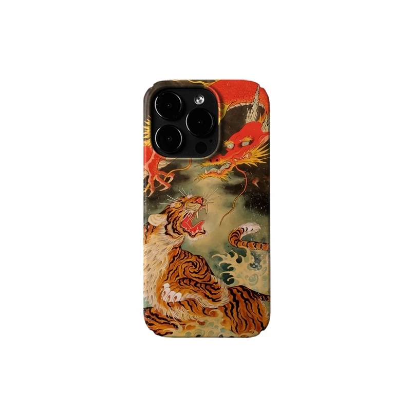 龙争虎斗艺术ins风iPhone14苹果15promax菲林手机壳小米14华为