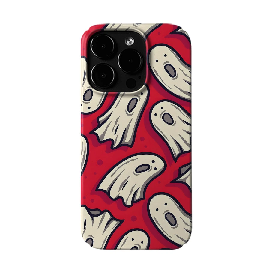 红色幽灵ins风iPhone14苹果15promax菲林手机壳小米14