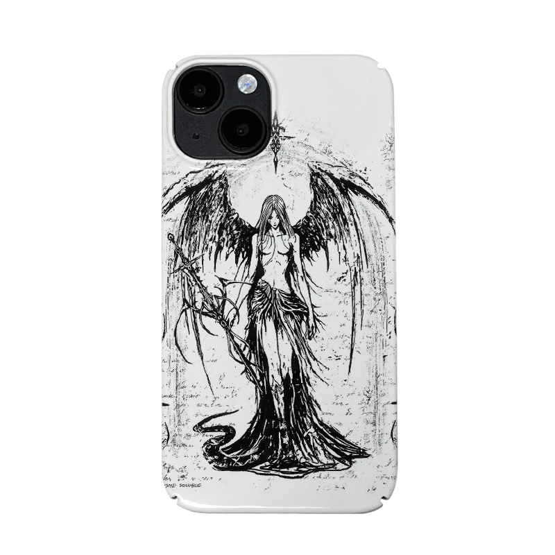 适用苹果15手机壳iPhone14promax保护套12/13/11个性坠天使