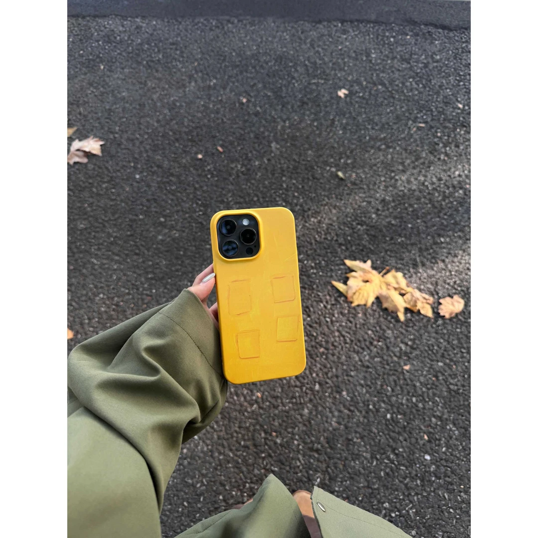 适用苹果15手机壳iPhone14promax保护套12/13/11个性一块黄油风油