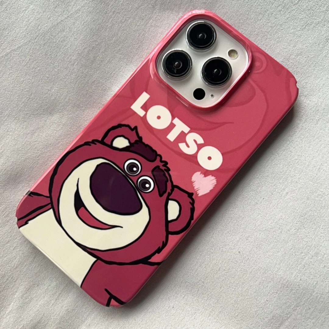 可爱草莓熊iPhone15promax手机壳苹果14保护套12/13/11xsmax个性8