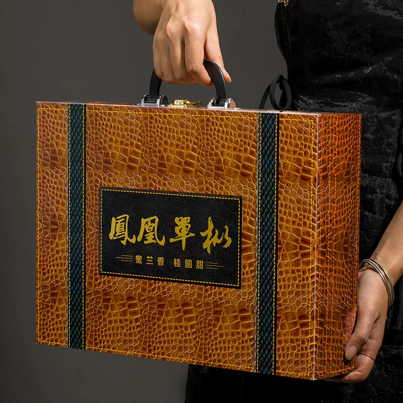 高档皮箱礼盒凤凰单枞400克蜜兰香乌龙茶叶礼盒装过年送长辈