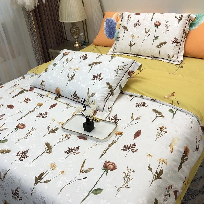 【二虎专属】-冬羚鸟-ZN18-120s纯棉贡缎提花四件套