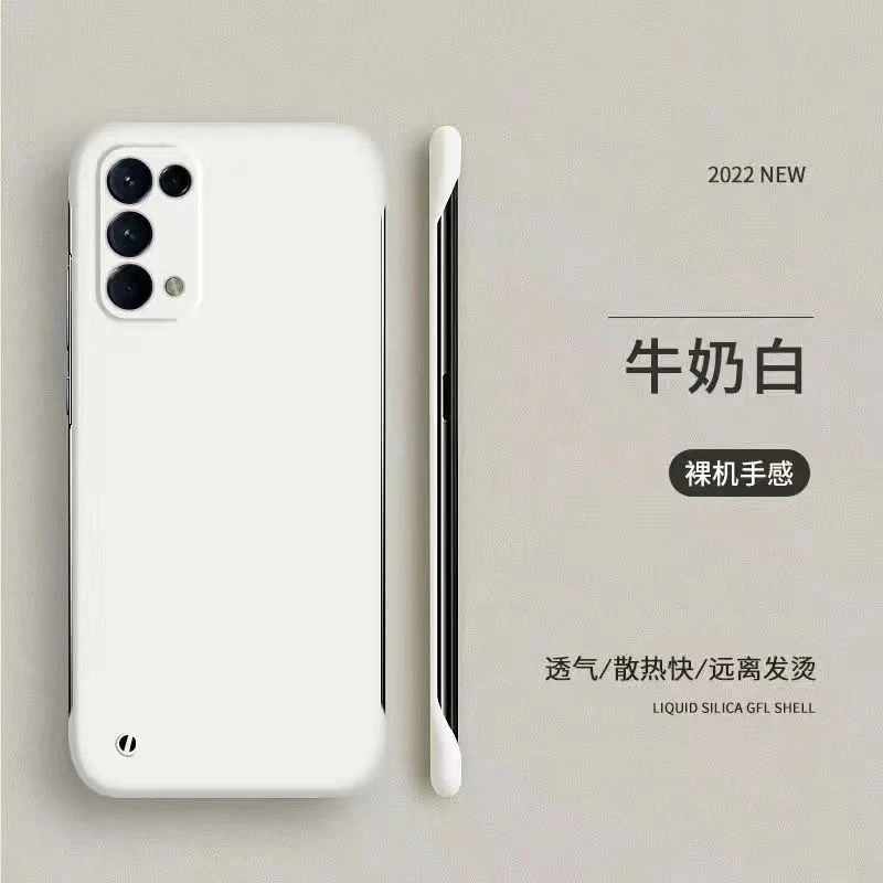 OPPOreno5pro手机壳超薄无边框半包磨砂reno5曲面高颜值硬壳reno4