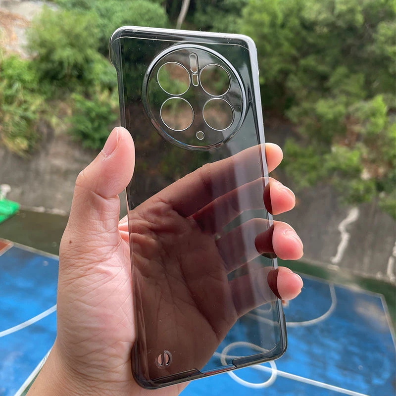 华为mate50pro手机壳超薄透明mate40pro无边框mate30pro简约硬壳