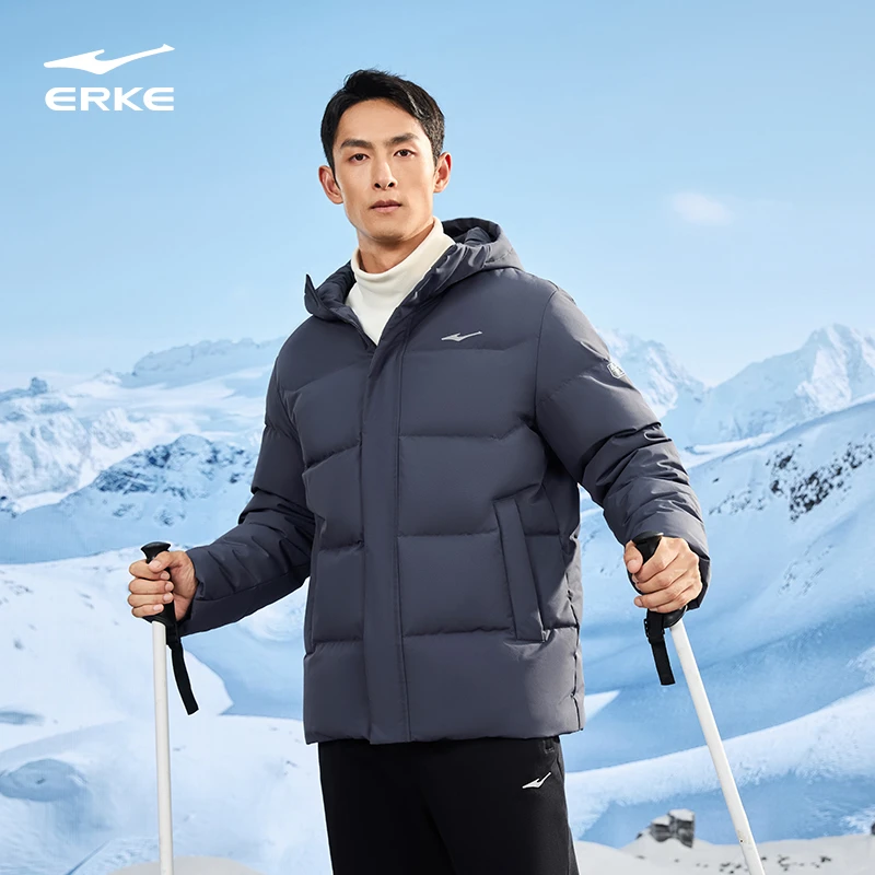 鸿星尔克炁凝科技 | 男加厚百搭外套保暖休闲防风防雨羽绒服-1032
