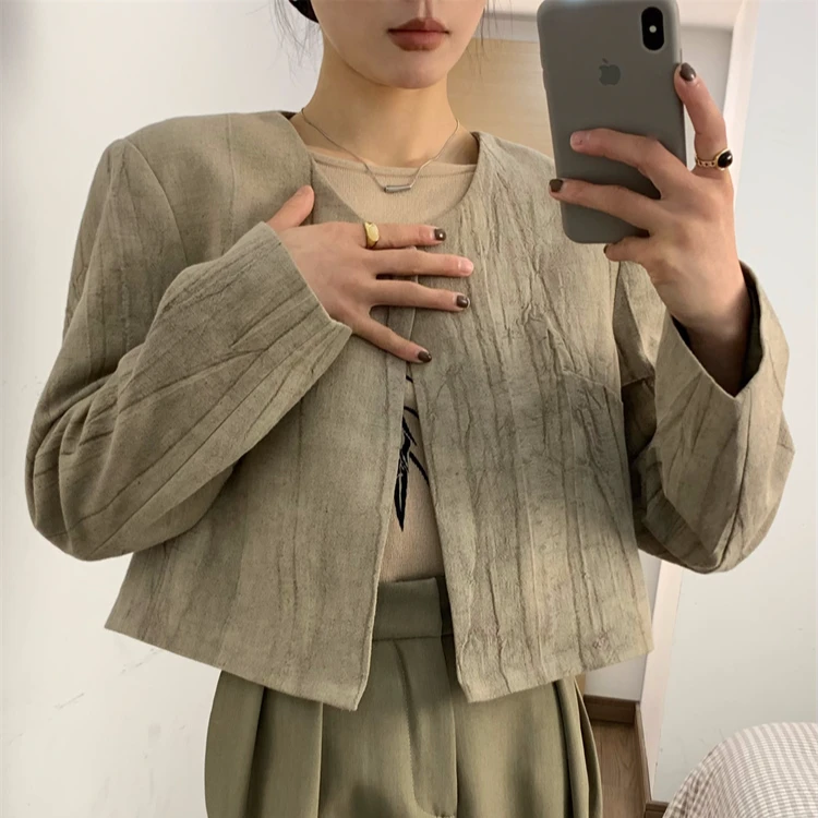 树皮纹理国风外套女2901189