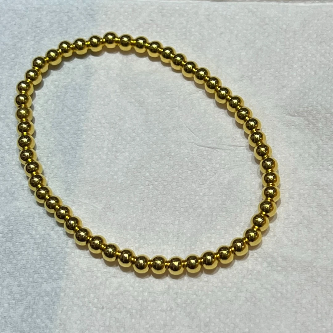 【旺旺专享 】 足金999 卡4金珠手串（4MM）