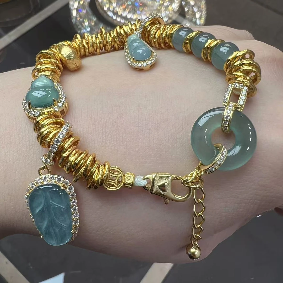 翡翠盘缠手链 多样性团购发一件