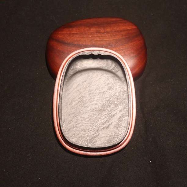 水舷坑瓜子水波花池小歙砚实用小楷精品砚台9.2×6.7×1.4cm