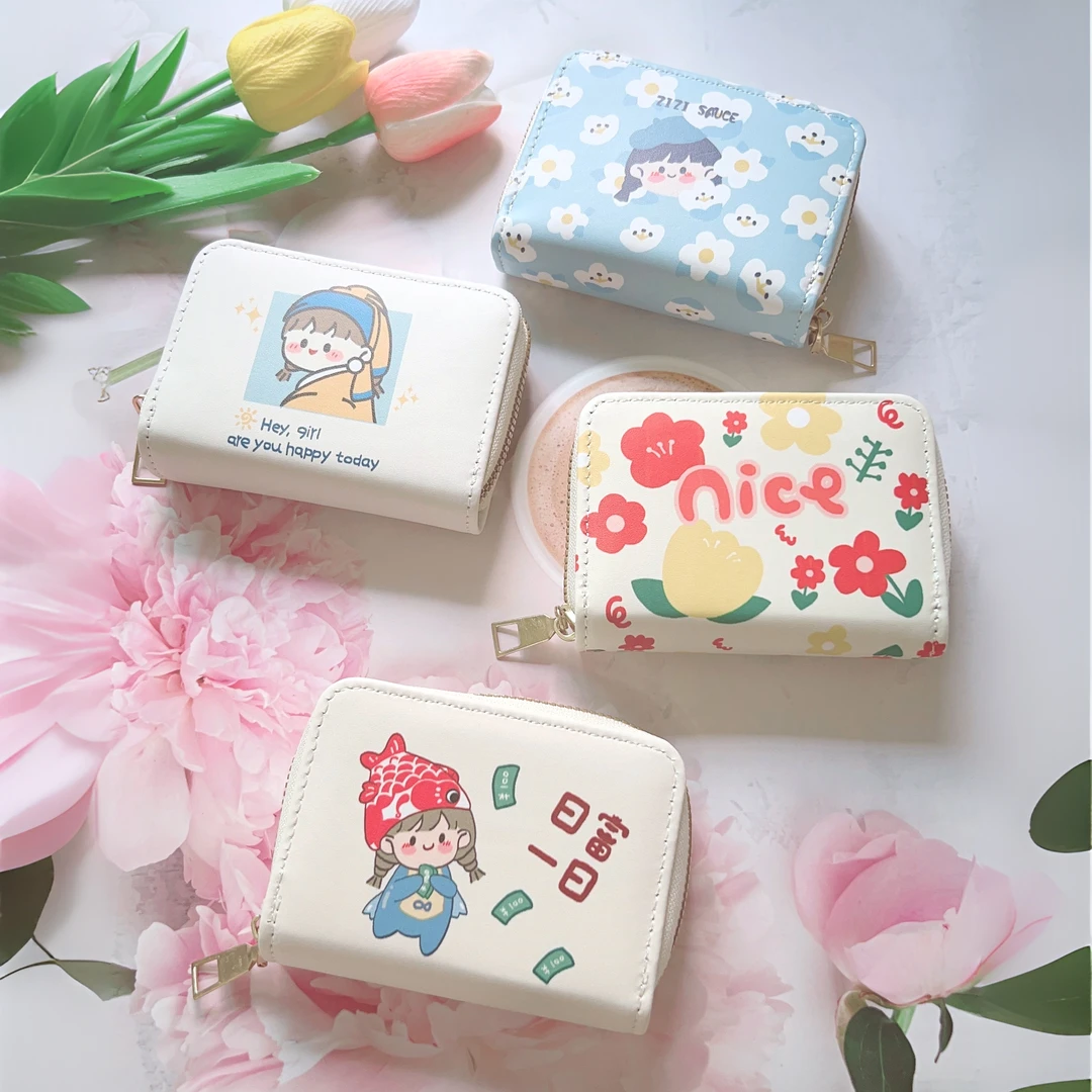 新款防消磁卡包卡片夹多功能零钱包女驾驶证卡包卡通证件包收纳包