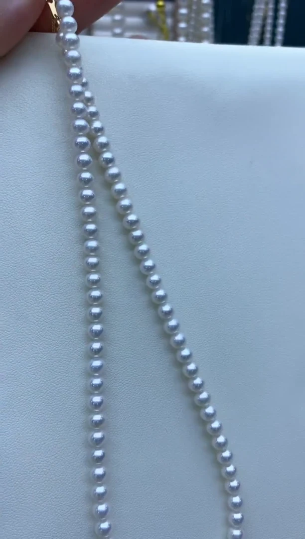 【闪购商品】淡水珍珠项链18K金镶嵌5-6