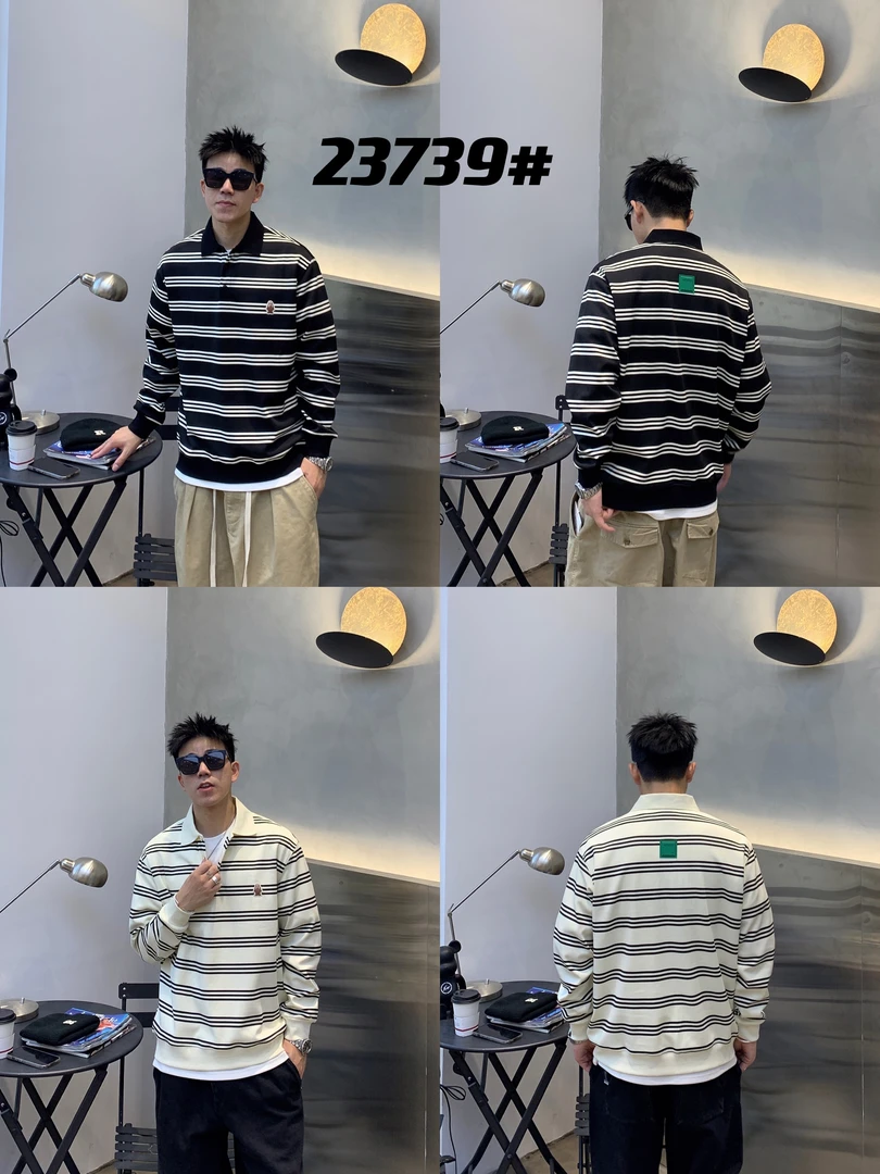 23739秋冬卫衣男士休闲轻奢潮流百搭时尚圆领宽松情侣上衣