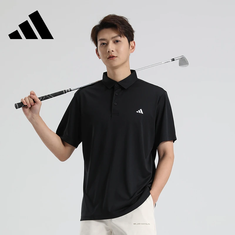 adidas阿迪达斯polo衫男士短袖立领新款翻领运动T恤透气休闲T恤