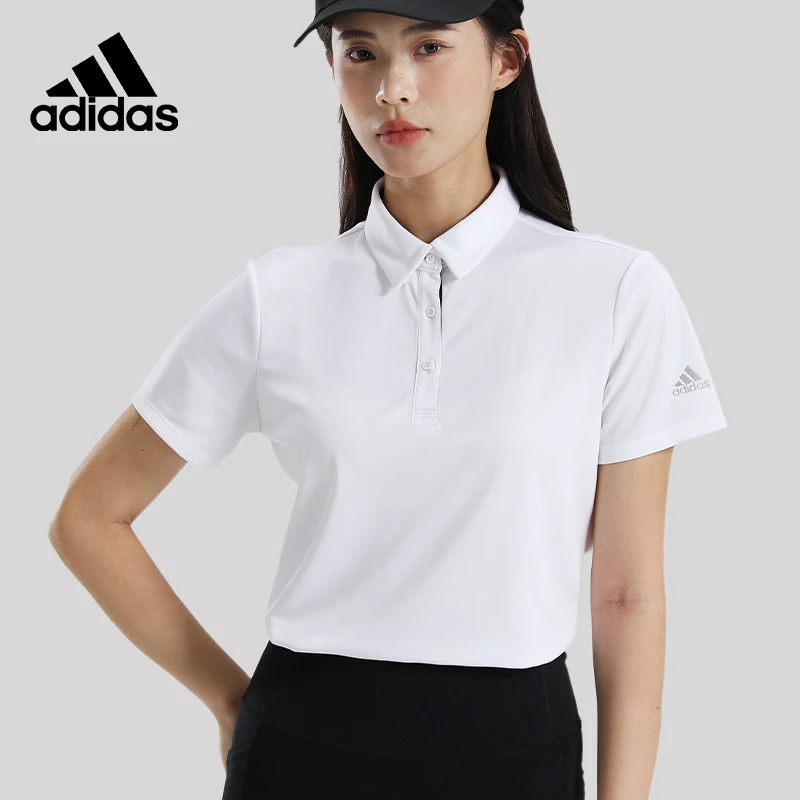 adidas阿迪达斯高尔夫女士短袖polo翻领T恤时尚运动POLO衫半袖T恤