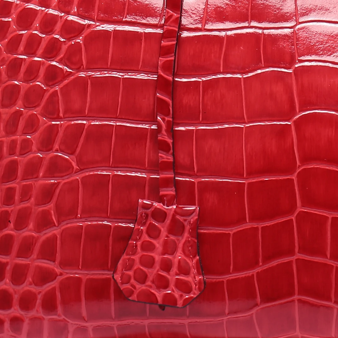 P117鳄鱼纹铂金包欧美风时尚女包经典真皮女士单肩手提包百搭肩包