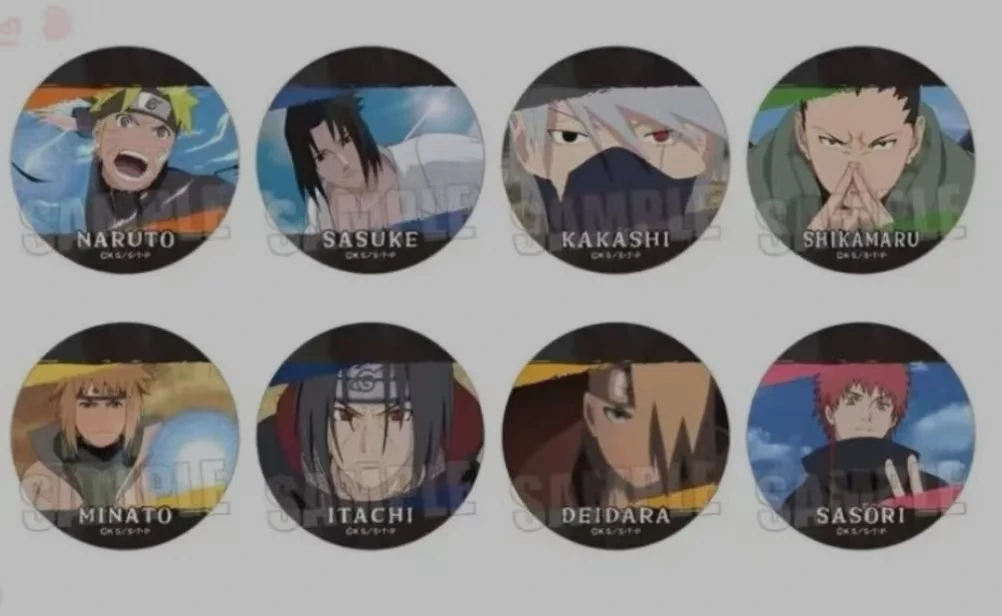 大程【拆盒】《火影忍者》正版日谷浅草寺吧唧徽章盲盒（代拆）