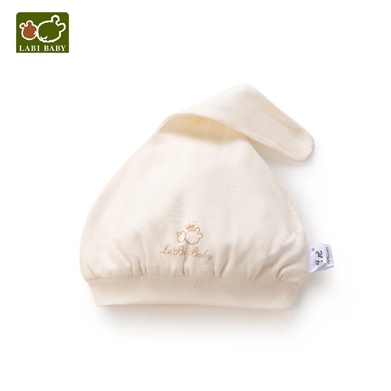 【专柜同款】拉比新生儿纯棉丁字帽2个春夏季婴幼儿宝宝薄款帽子