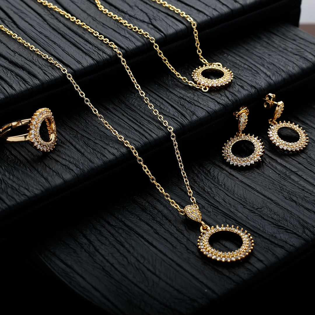 铜合金项链 5001时尚首饰四件套