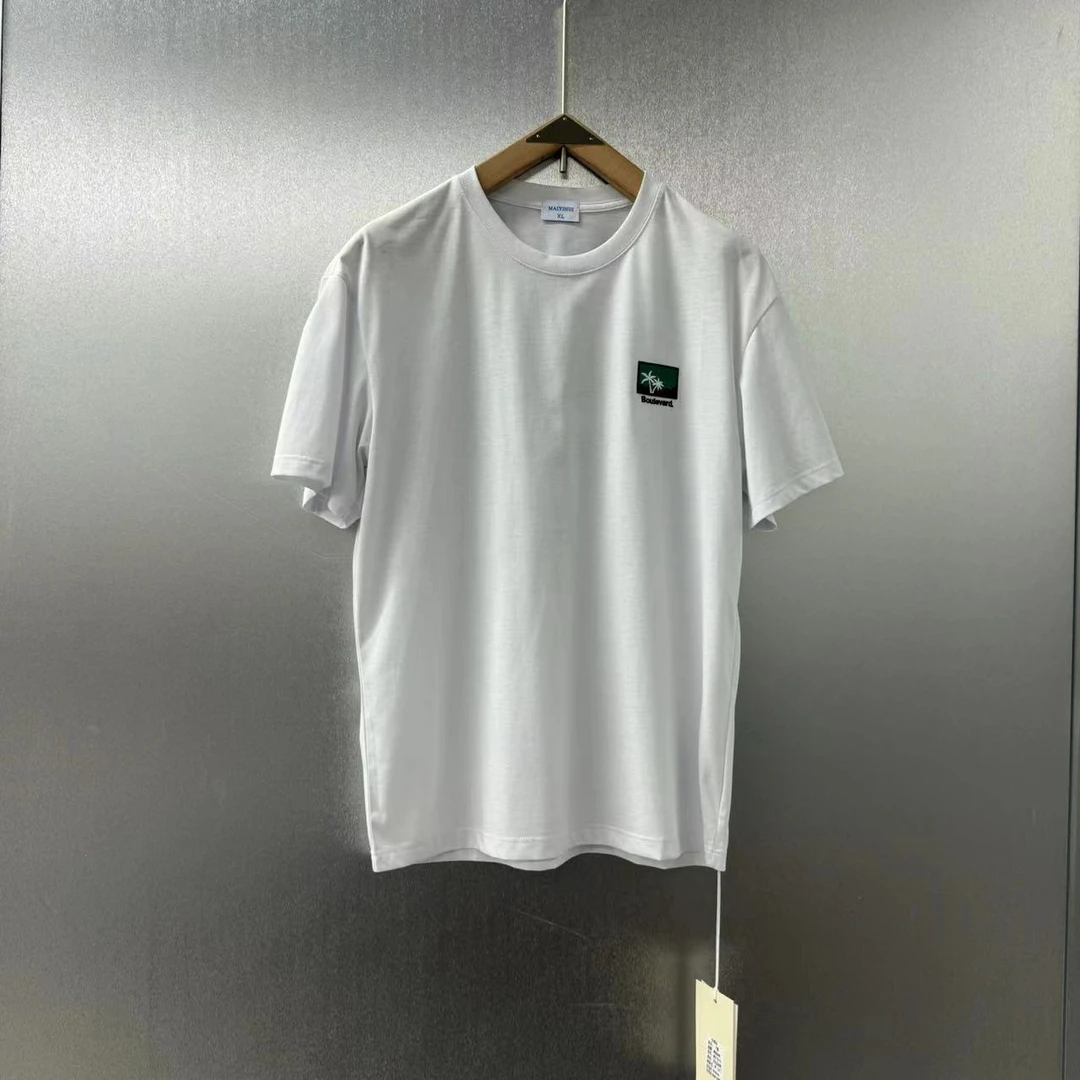 77015#T#椰子树#夏季刺绣百搭T恤