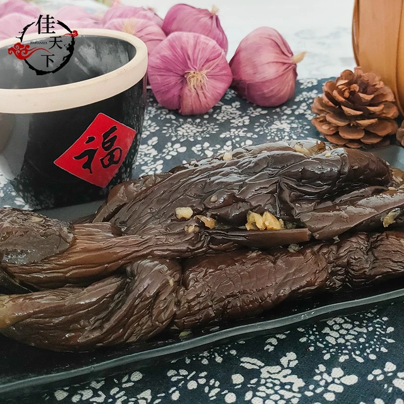 东北老咸菜佳木斯朝鲜族蒜茄子手工鲜族泡菜下饭菜阿珠妈茄子