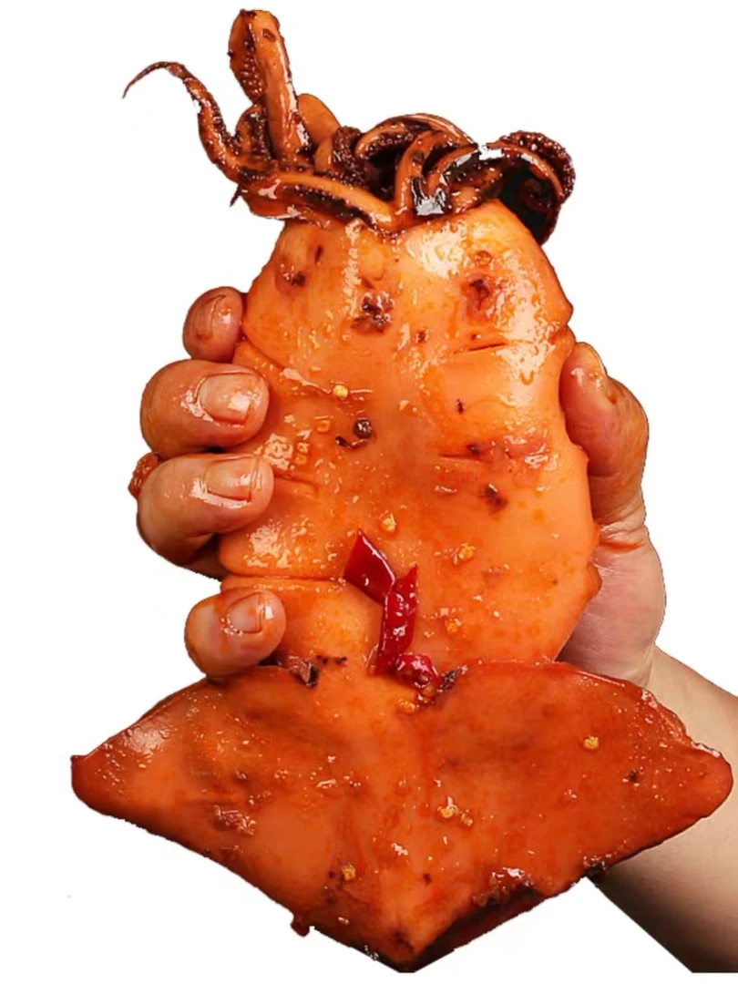 香辣大鱿鱼400g/包(每包1只装)加热即食香辣海鲜熟食袋装鲜香美味