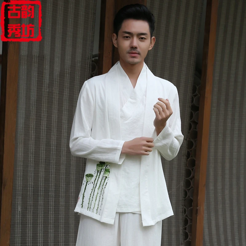 （男女同款）中国风服装汉服道袍唐装棉麻套装复古汉服古装古风禅服