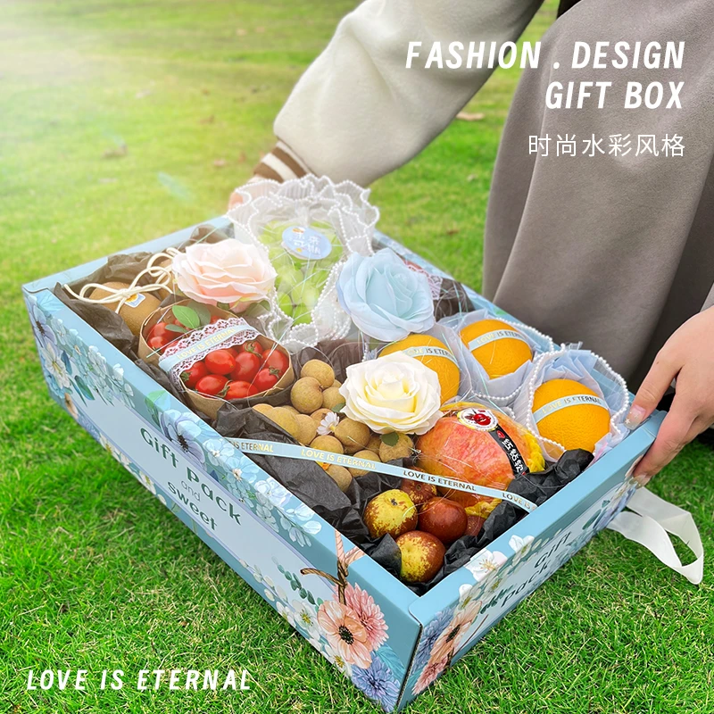 法式透明礼盒（20个）高档精美通用水果包装时尚创意水果礼盒加厚