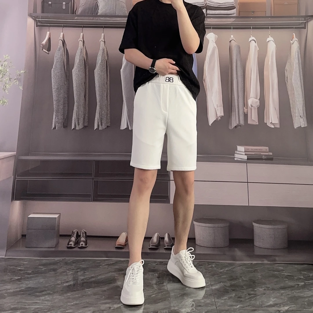 【新品】夏季男士时尚简约休闲短裤华夫格修身直筒短裤1190