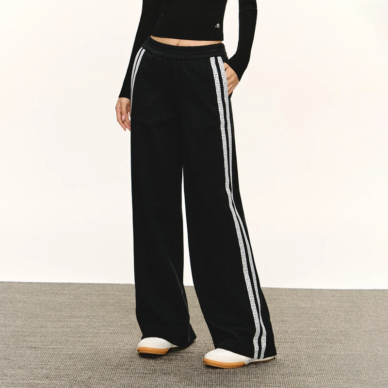 Ariseism  美式复古休闲裤女秋冬新款长裤子