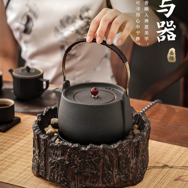 岳恒老岩泥凤凰天池电陶炉静音煮茶炉台式电茶炉送圣裔堂壶一个