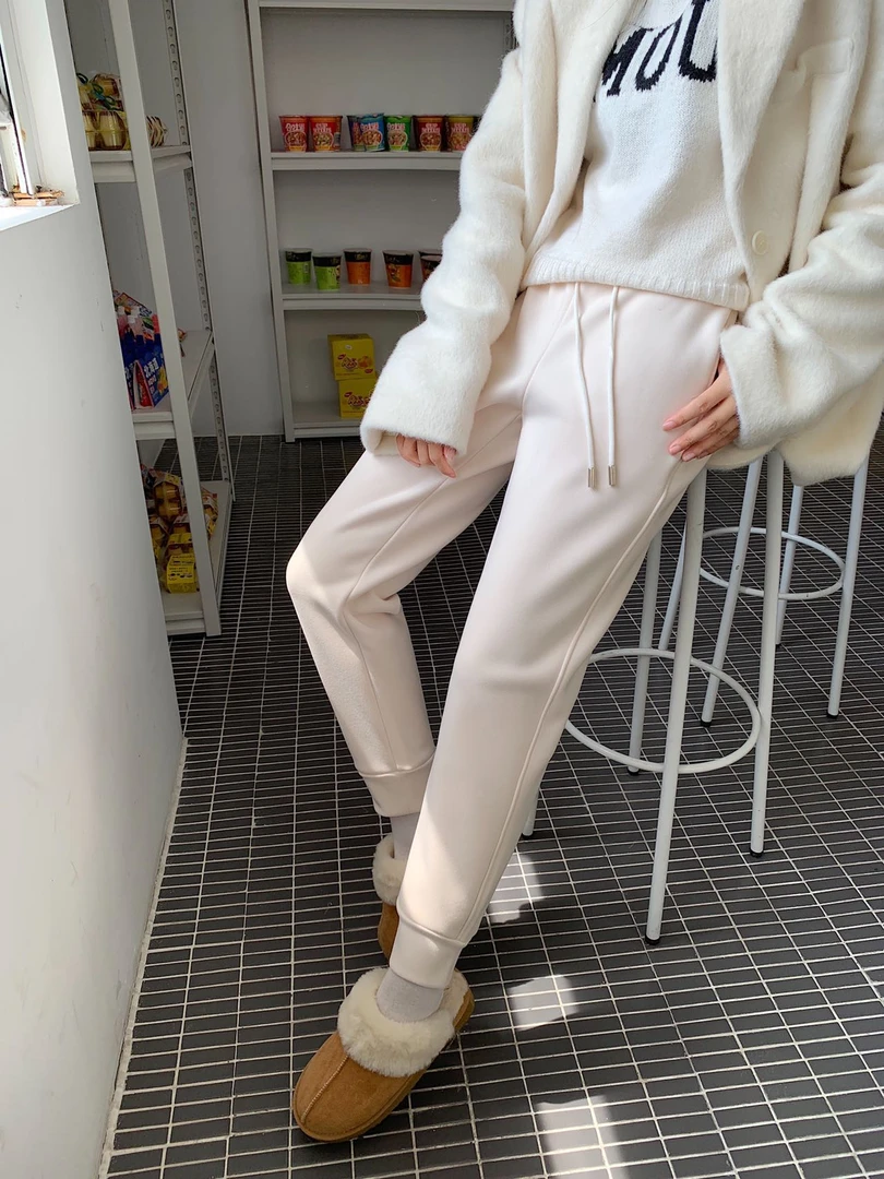 2024冬季加绒加厚 休闲保暖男女同款莫奈裤防风裤