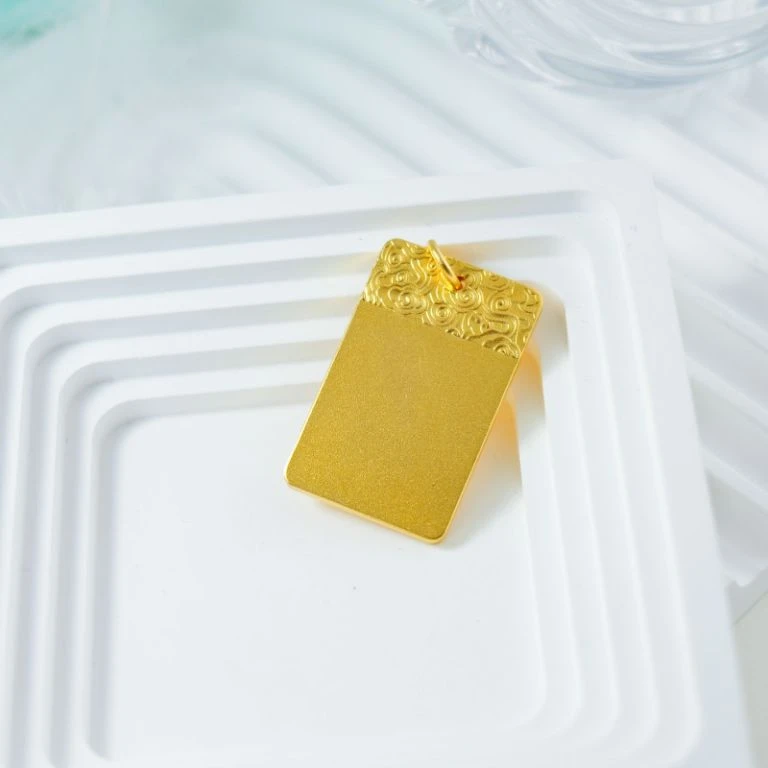 吊坠足银 祥云无事牌