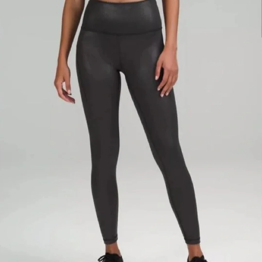 lululemon  wunder train hr tight  露露乐檬 运动瑜伽裤亮黑色