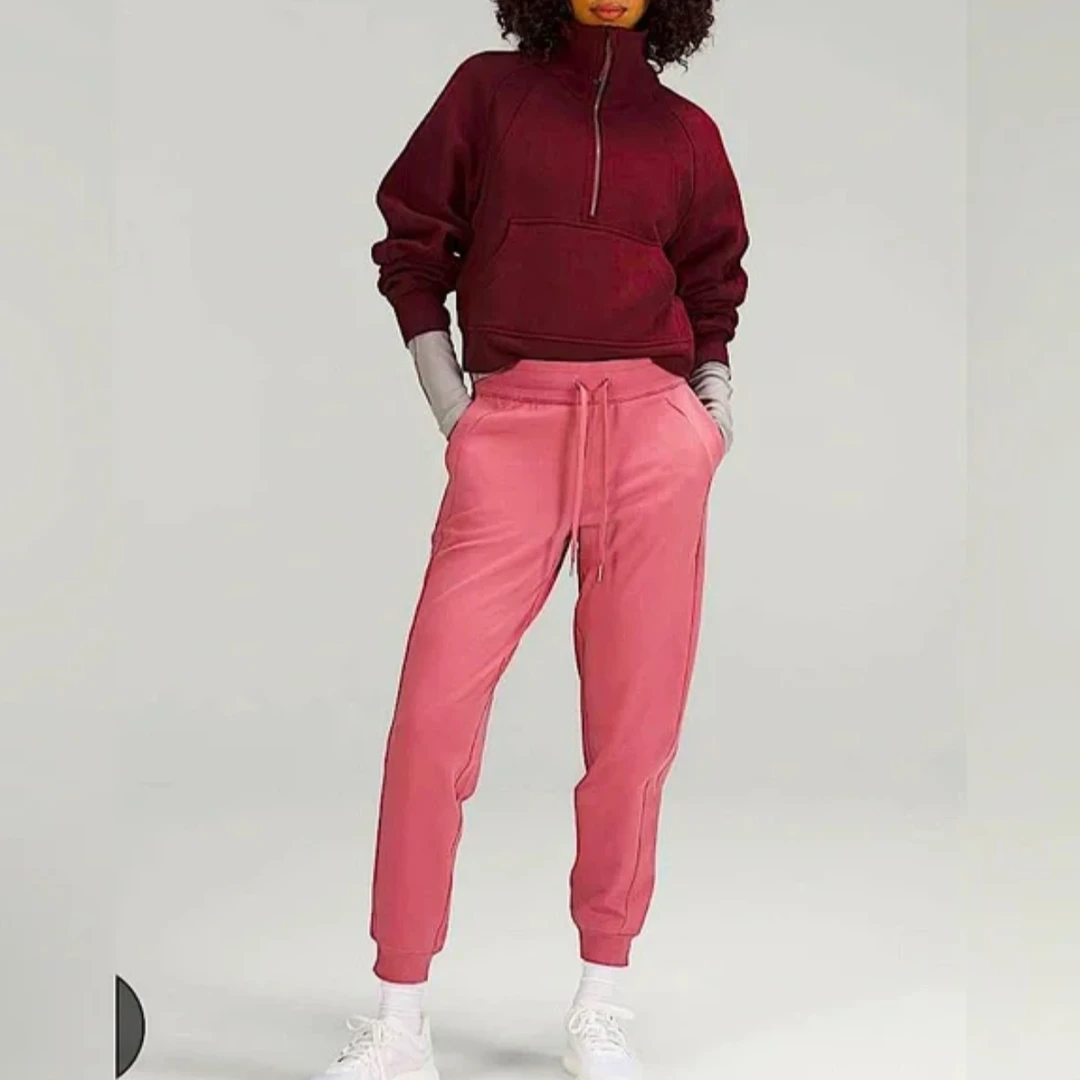 lululemon scuba hr jogger french terry女士运动休闲卫裤蔷薇粉