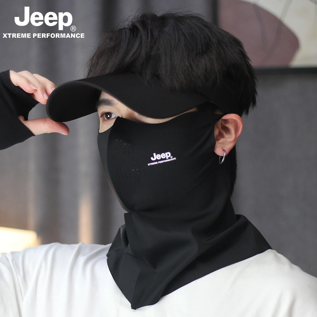 JEEP/吉普防晒帽夏季显脸小空顶帽无顶鸭舌帽户外运动防晒面罩