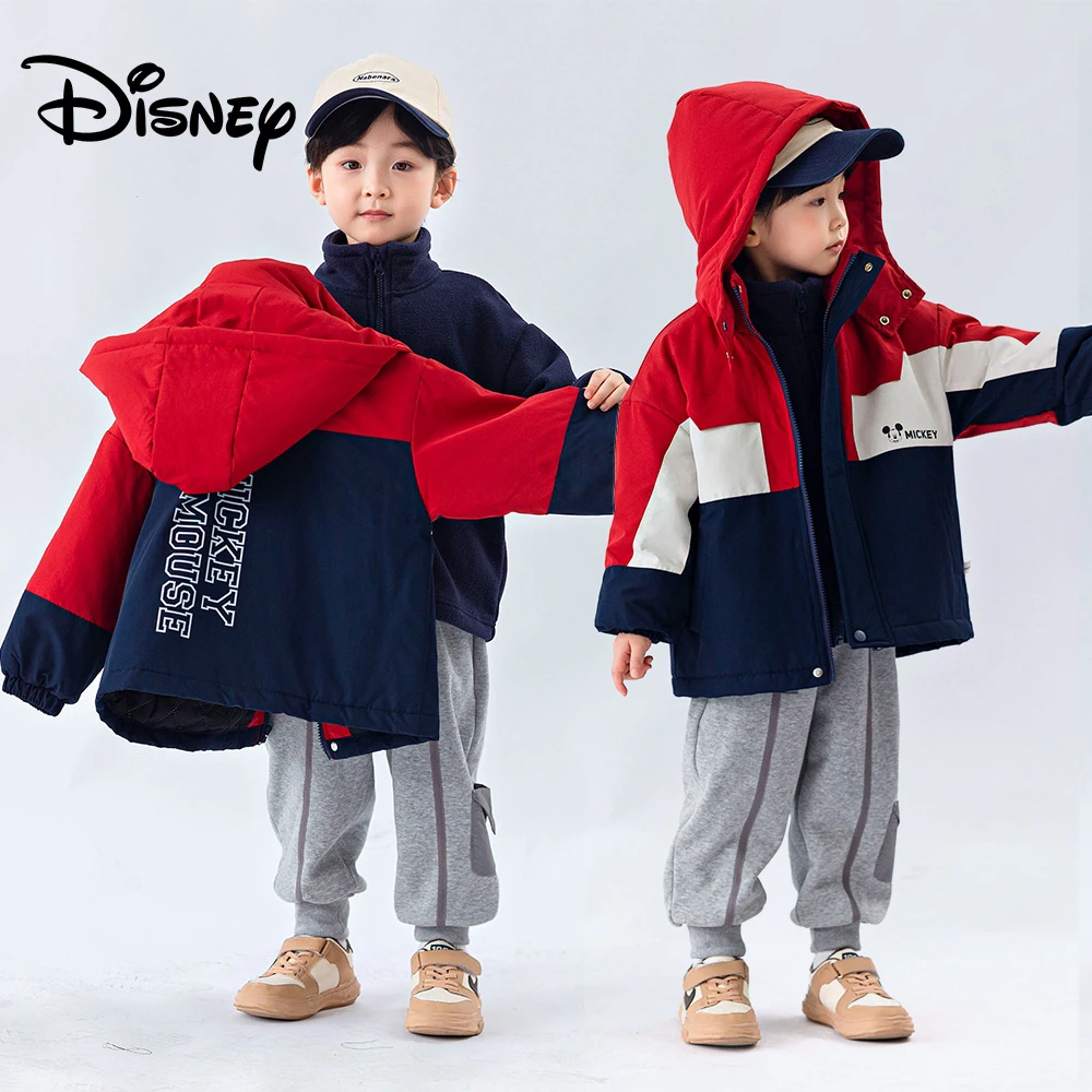 【SS】Disney儿童秋冬潮流百搭连帽冲锋衣羽绒加绒三件套272