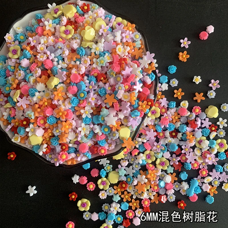 日式美甲迷你小花饰品ins田园小清新花朵彩色可爱diy树脂手工材料