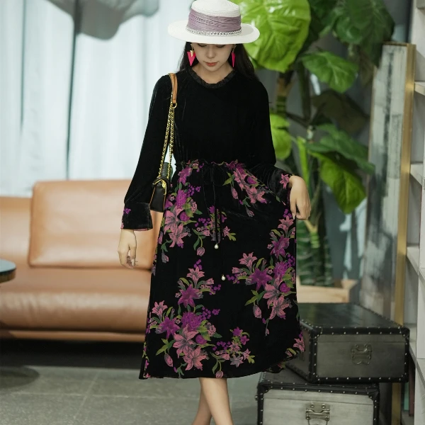 XILIHUI/喜丽荟轻奢风气质时尚经典百搭显瘦设计款连衣裙2080