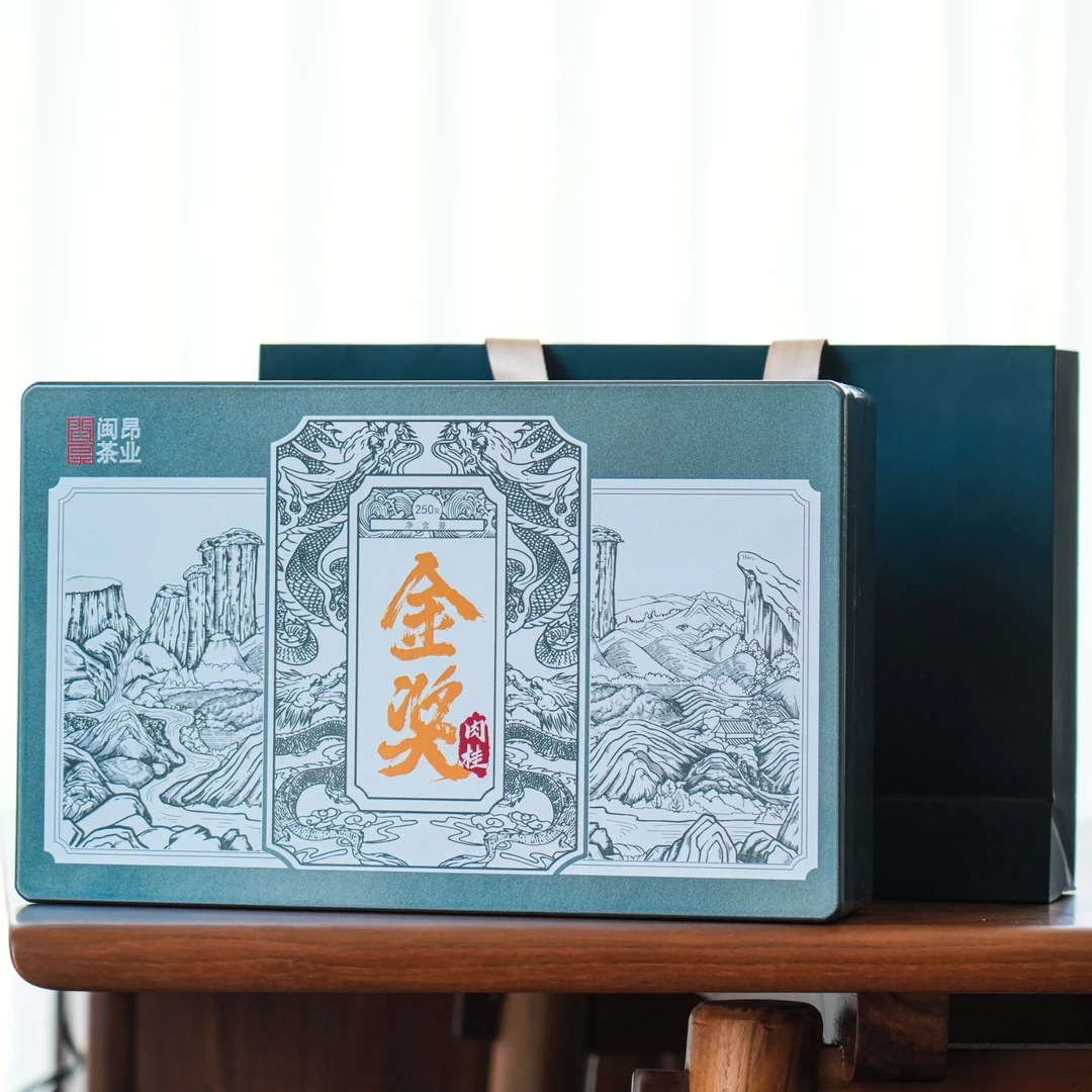金奖肉桂高档烤漆实木礼盒装正宗武夷岩茶肉桂浓香型茶叶乌龙茶