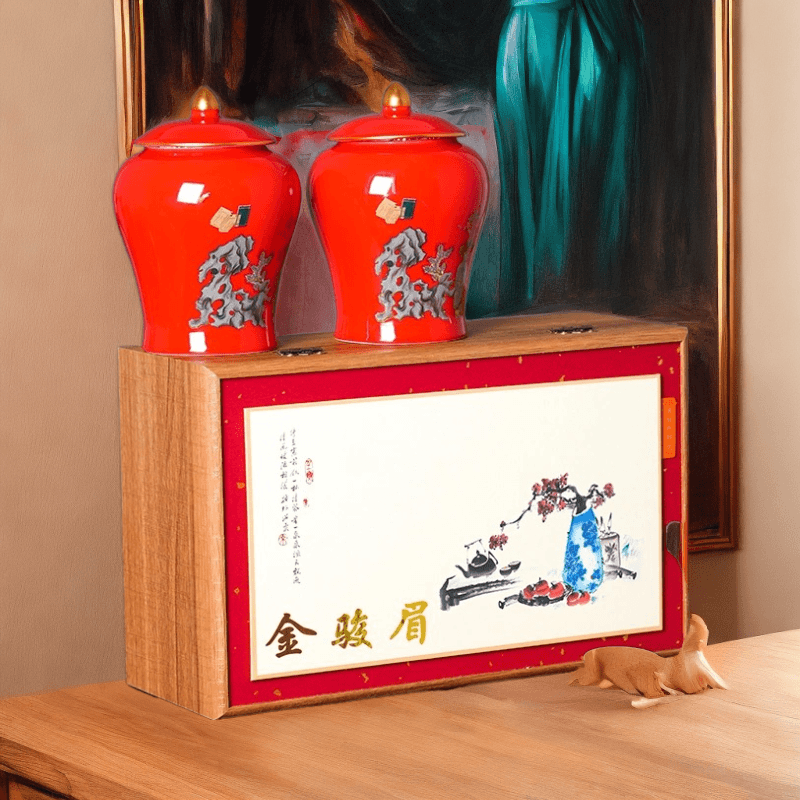 金骏眉武夷山桐木关金骏眉红茶国风古典双陶瓷礼盒装送礼礼品茶叶