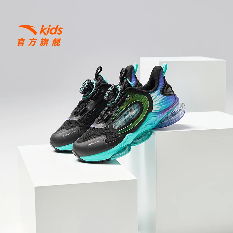 安踏儿童运动鞋UFO6.0专业跑鞋2024新款男小童跑步鞋纽扣童鞋子男