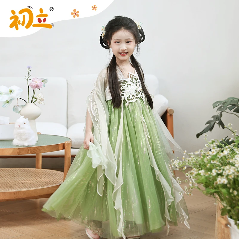 【小灵蝶】夏季汉尚华莲汉服童装汉服女童齐胸连衣裙中国风儿童汉服