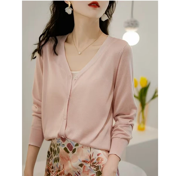 [伍老师身上同款]2025新款百搭针织开衫-GZ050